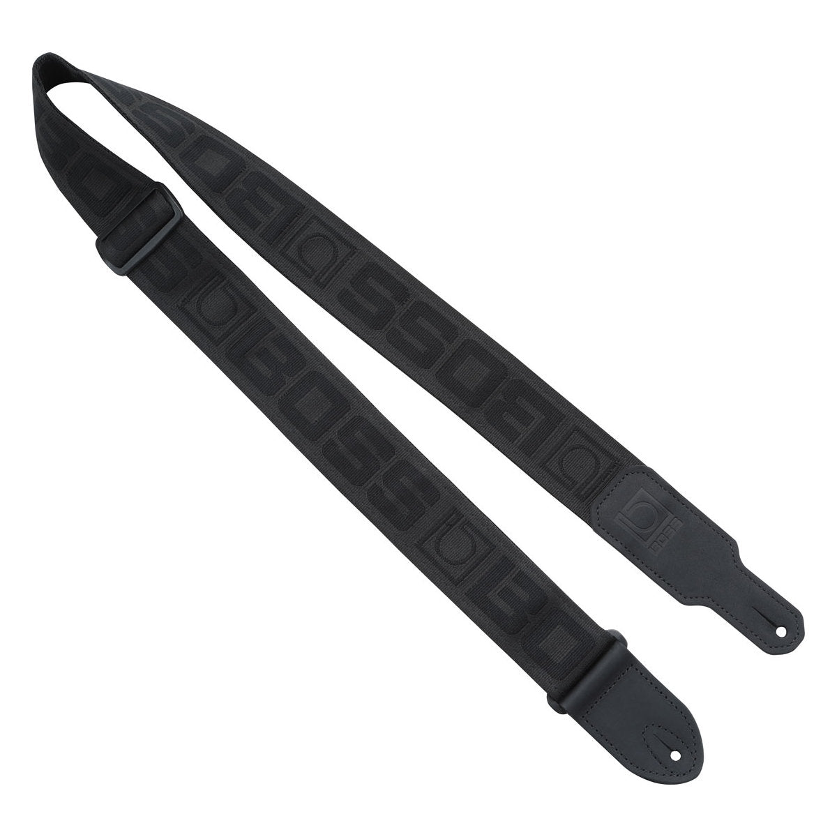 BOSS BSM-20-BB Monogram Logo Instrument Strap - Black/Black