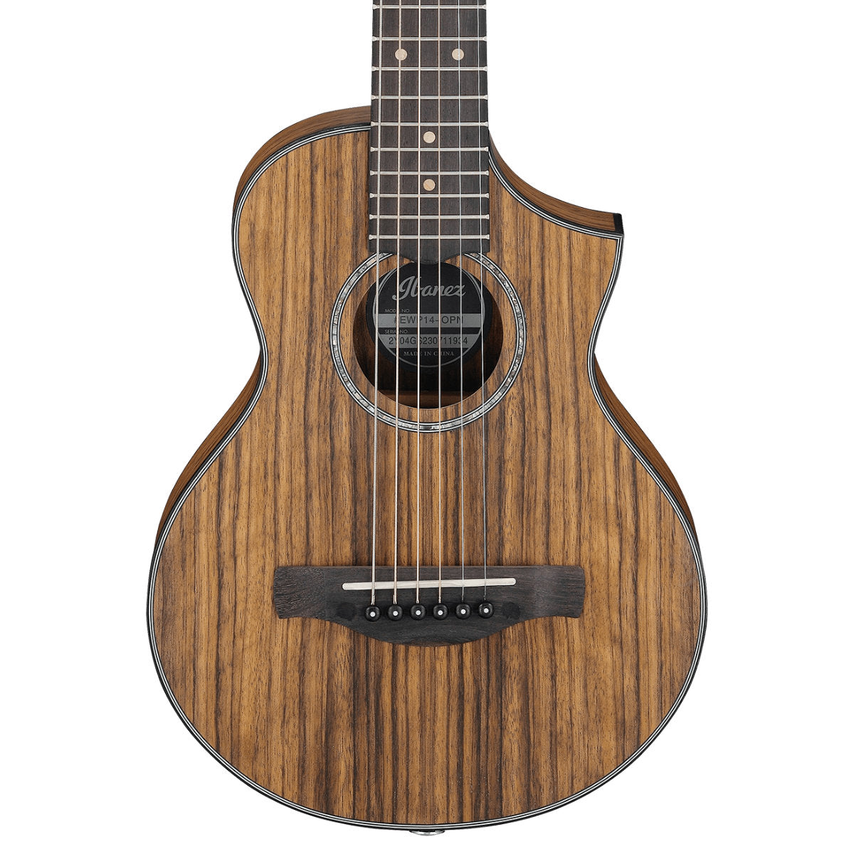 Ibanez EWP14OPN Exotic Wood Piccolo Acoustic Guitar - Open Pore Natural - Bananas at Large®