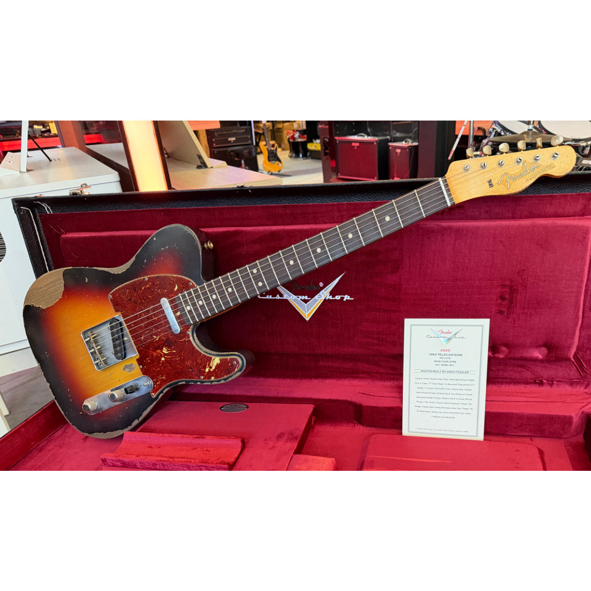 Fender Custom Shop Master Built By Greg Fessler #205 Bananas at Large Exclusive 1963 Telecaster Electric Guitar - Relic Wide Fade 2-Tone Sunburst