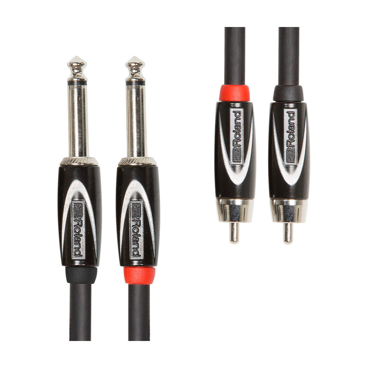 Roland RCC-5-2R28 Black Series Interconnect Cable with Dual 1/4 in. to RCA - 5 ft. - Bananas at Large®