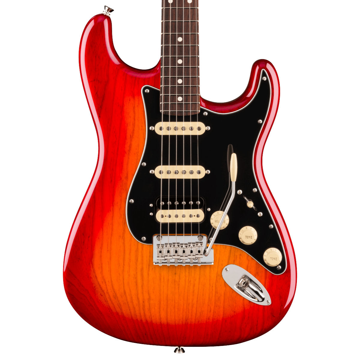 Fender American Professional Stratocaster HSS Electric Guitar - Rosewood Fingerboard - Aged Cherry Burst