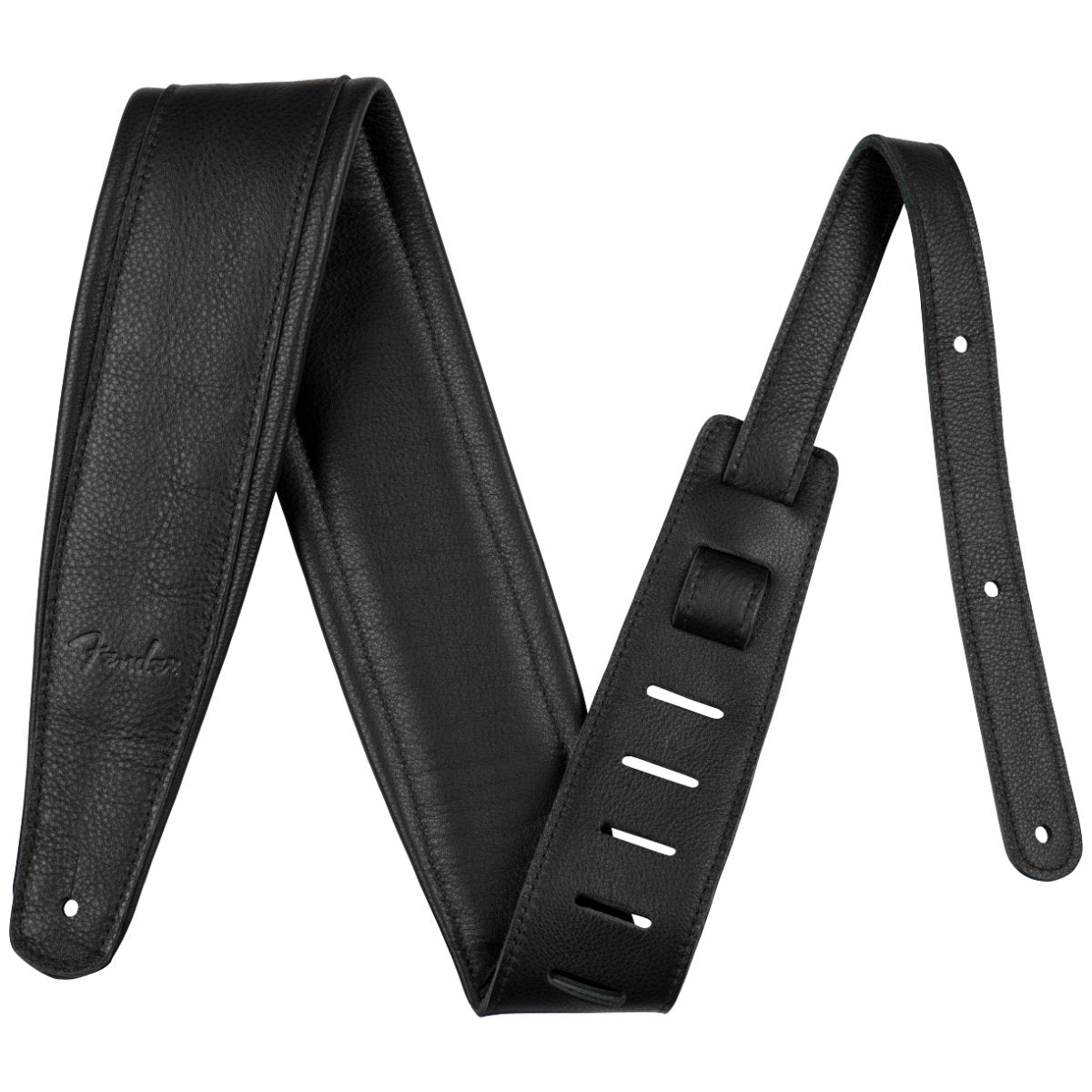 Fender 3.5in Premium Leather Strap - Black - Bananas at Large®