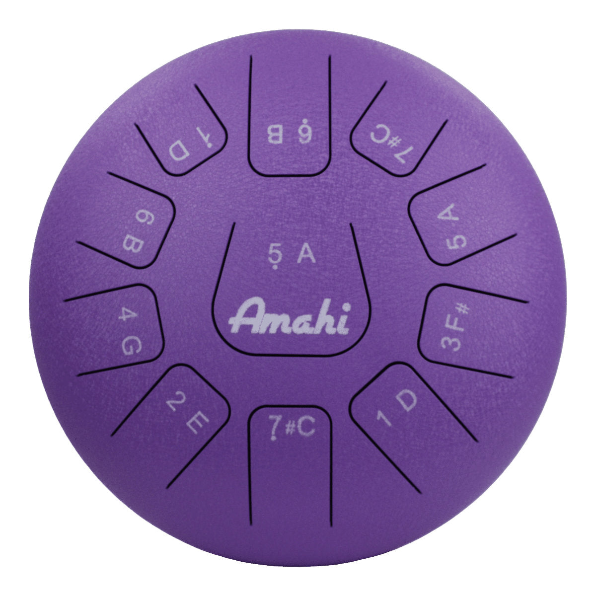 Amahi Steel Tongue Drum w/ Carry Bag - 12in - Purple