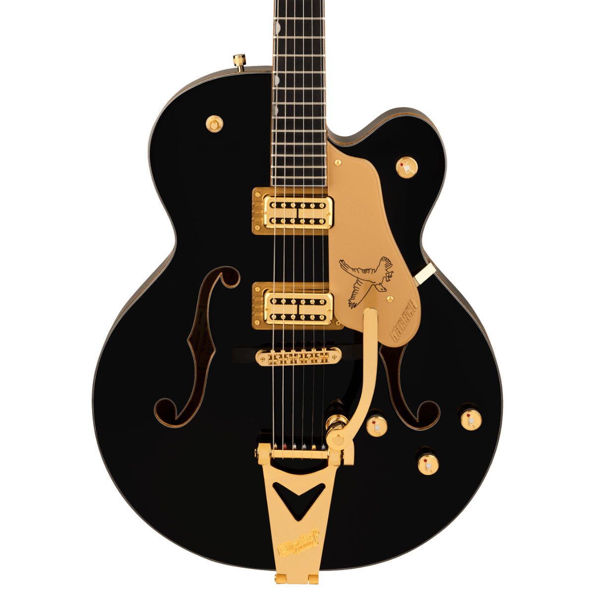 Gretsch Synchromatic™ Falcon™ Hollow Body Single-Cut Electric Guitar w/ Bigsby® - Ebony Fingerboard - Black - Bananas at Large®
