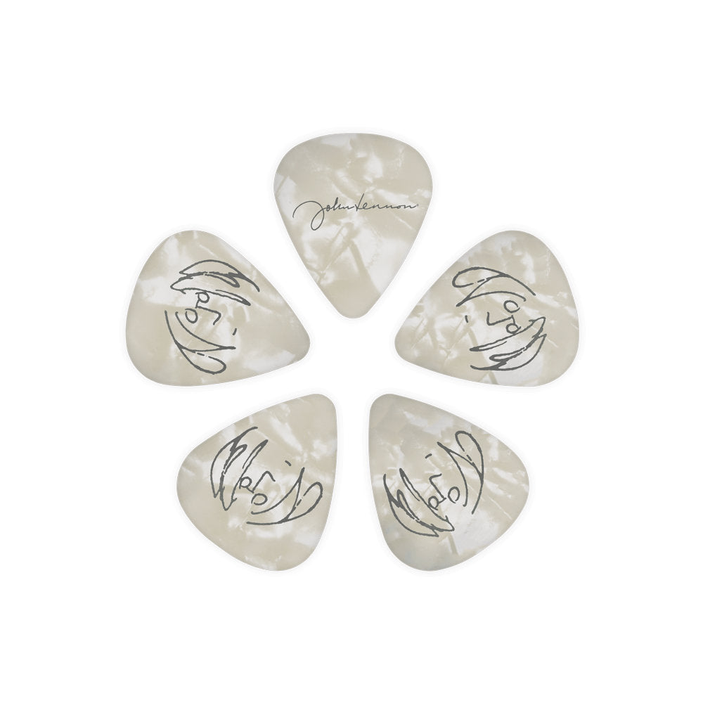 D'Addario John Lennon Signature Guitar Picks - Medium Gauge (.70mm) - 10-Pack