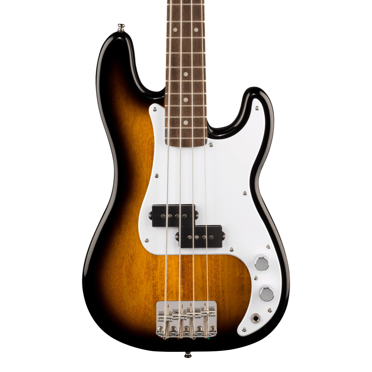 Squier Mini Precision Bass - Laurel Fingerboard - White Pickguard - 2-Color Sunburst