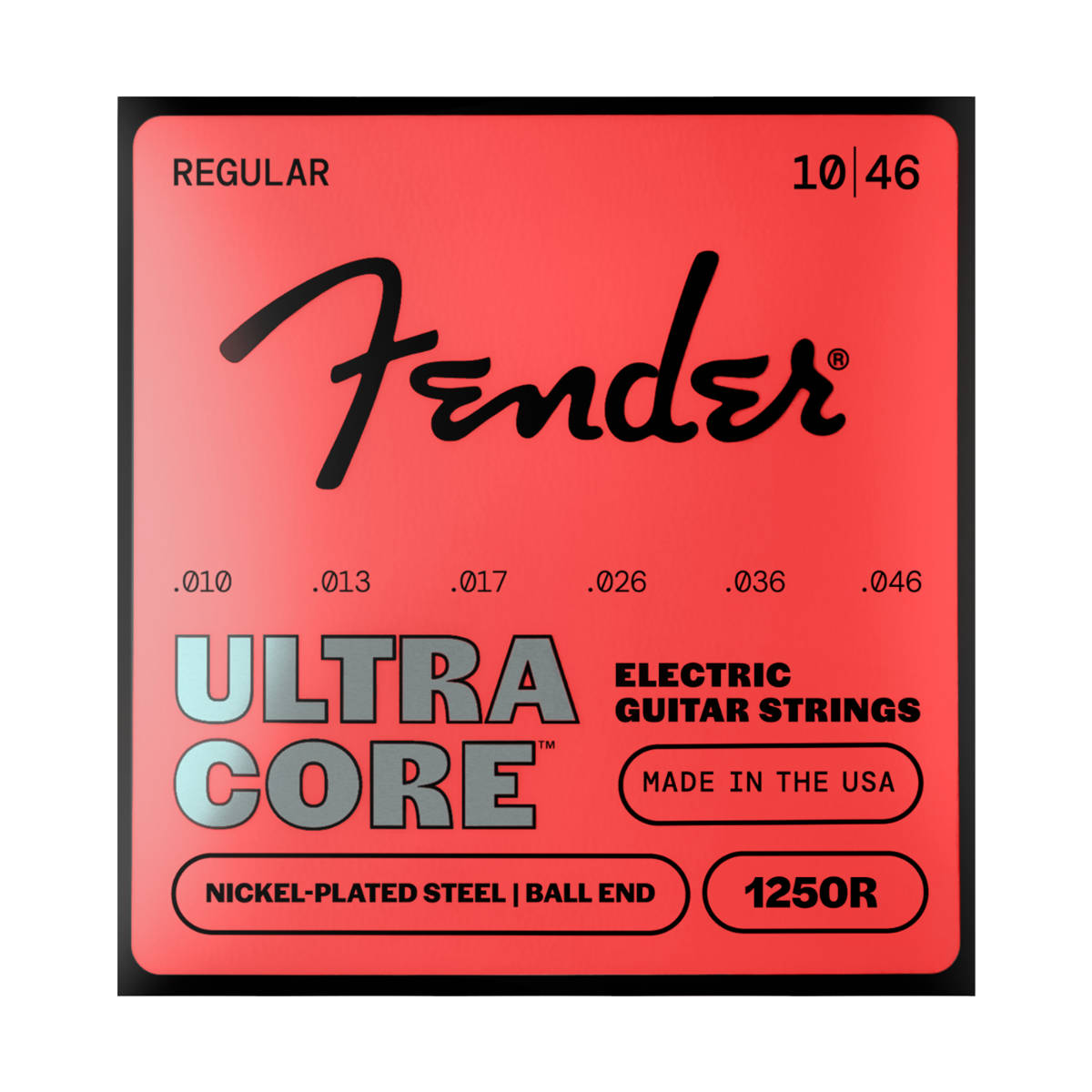 Fender 1250R Ultracore Guitar Strings - Nickel Plated Steel - Ball End - Gauges 010-046