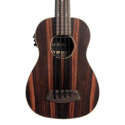 Kala Striped Ebony Acoustic-Electric U-BASS Ukulele