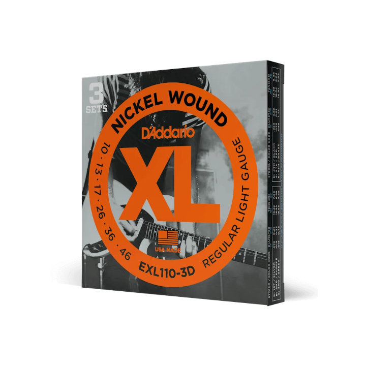 D'Addario ESXL110 Electric Guitar Strings - 10-46 Regular Light - 3-Pack