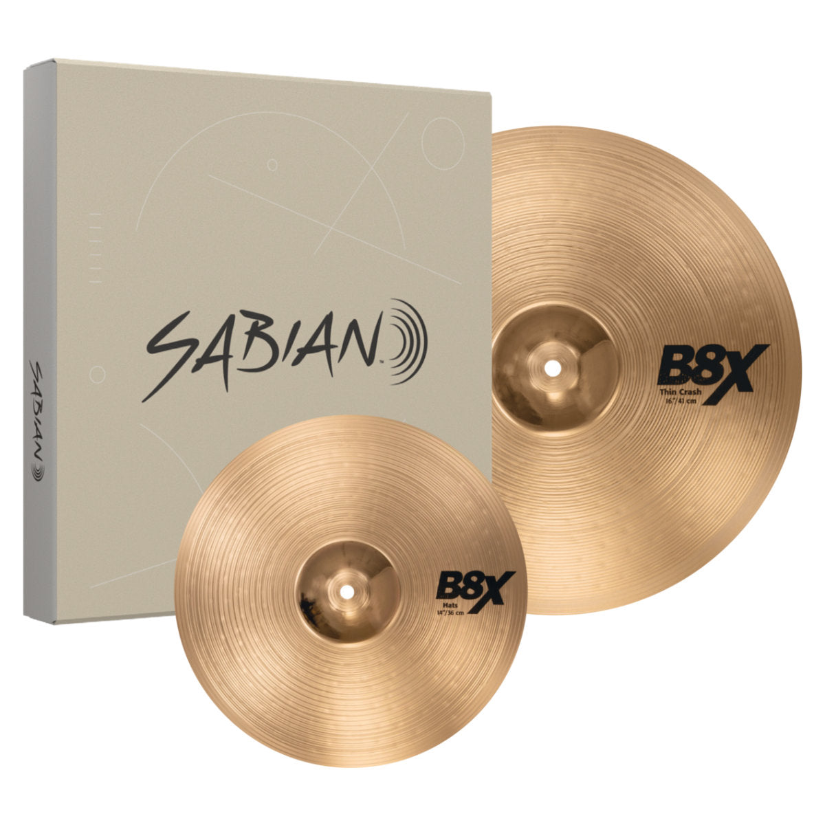 Sabian B8X First Pack Cymbal Set w/ 14in Hats & 16in Crash