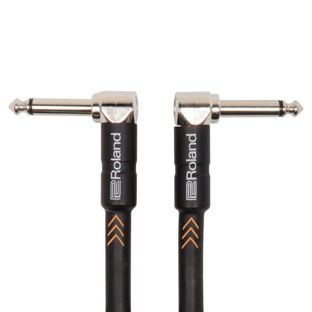 Roland RIC-B1AA Black Series Angle to Angle Instrument Cable - 1 ft. - Bananas at Large®