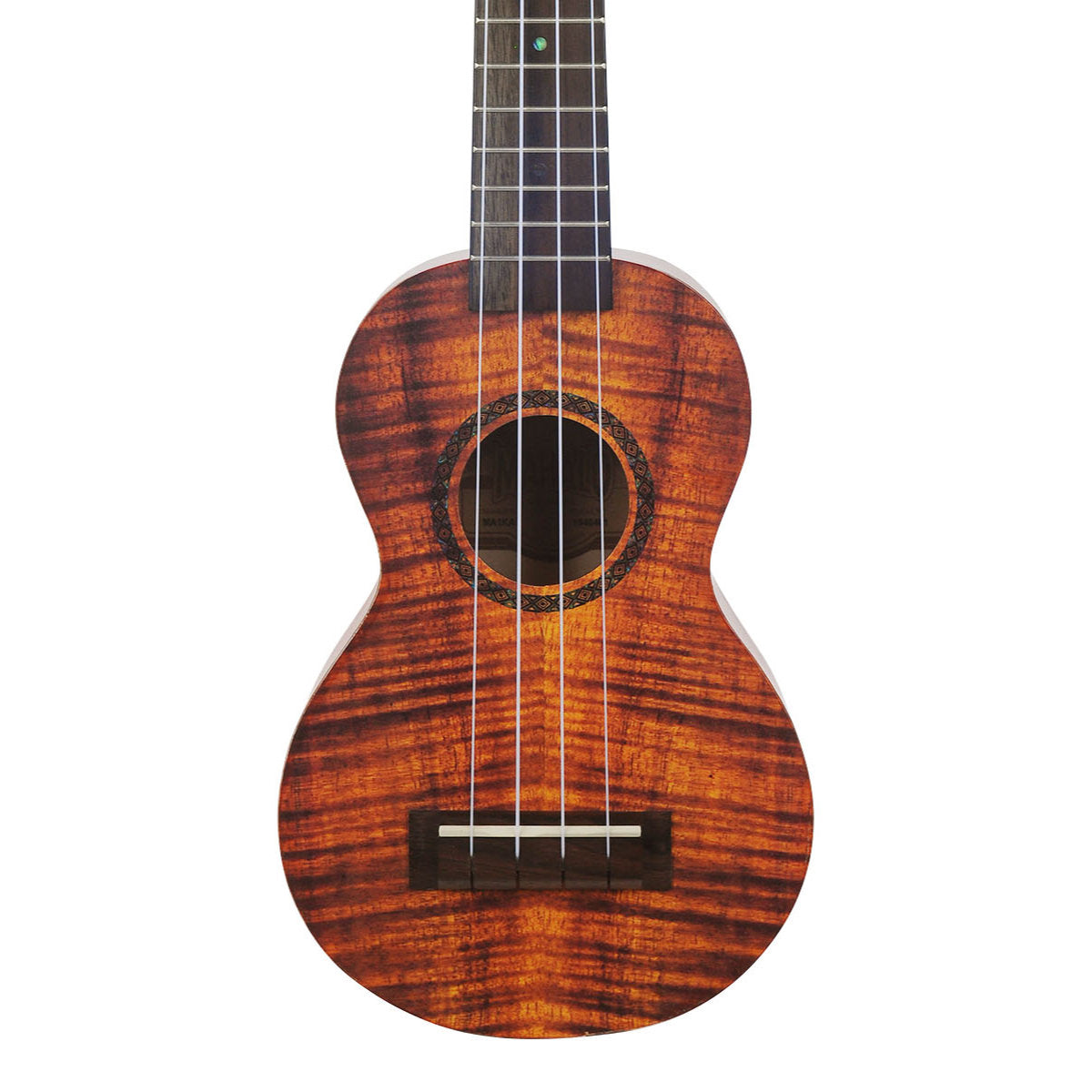 Mahalo MA1KA Artist Elite Series Soprano Ukulele - Koa Photo Flame