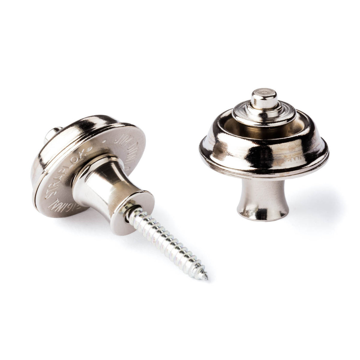 Dunlop Straplok Strap Retainers Original - Nickel - Bananas at Large®