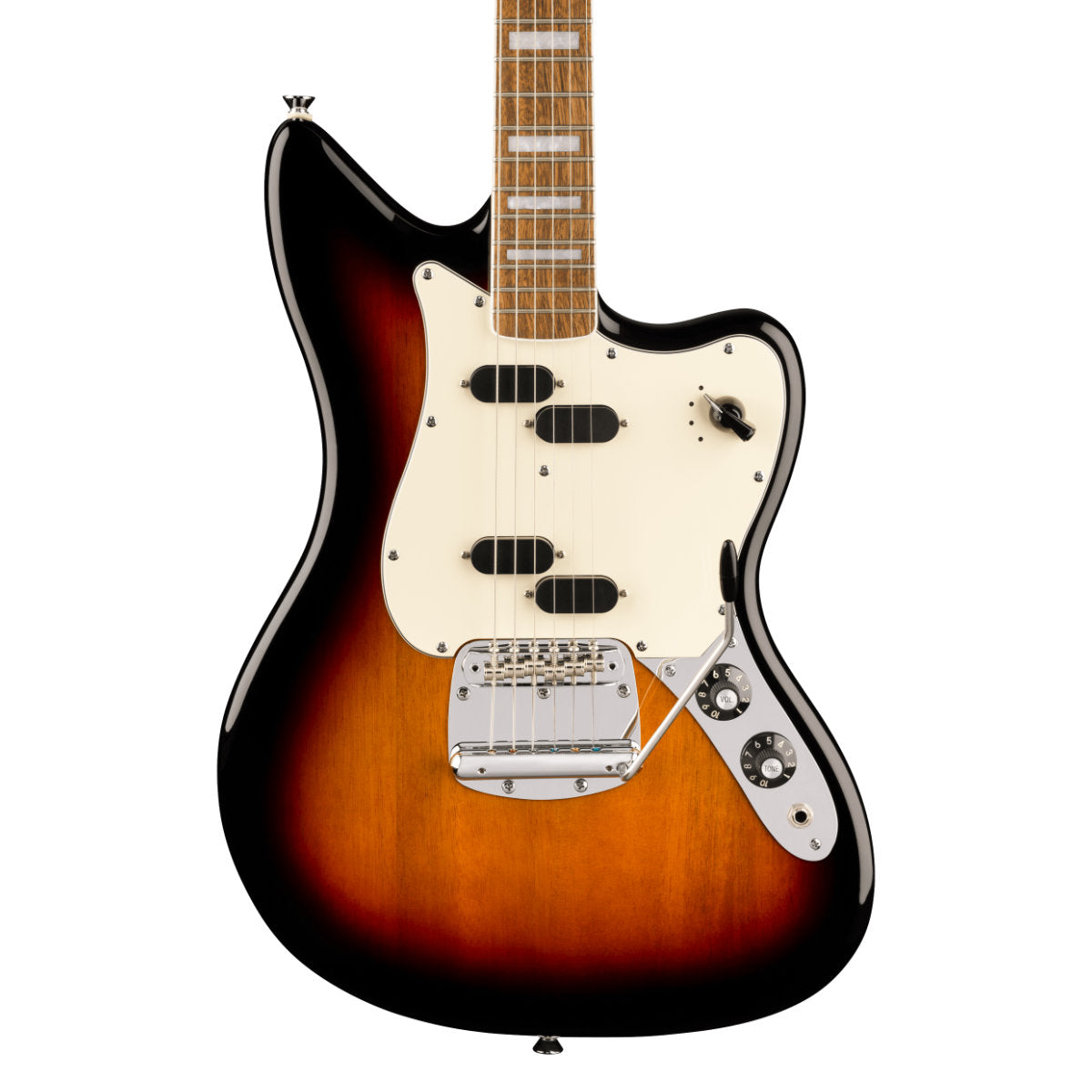 Squier Paranormal Electric VI Bass - Laurel Fingerboard - Parchment Pickguard - 3-Color Sunburst