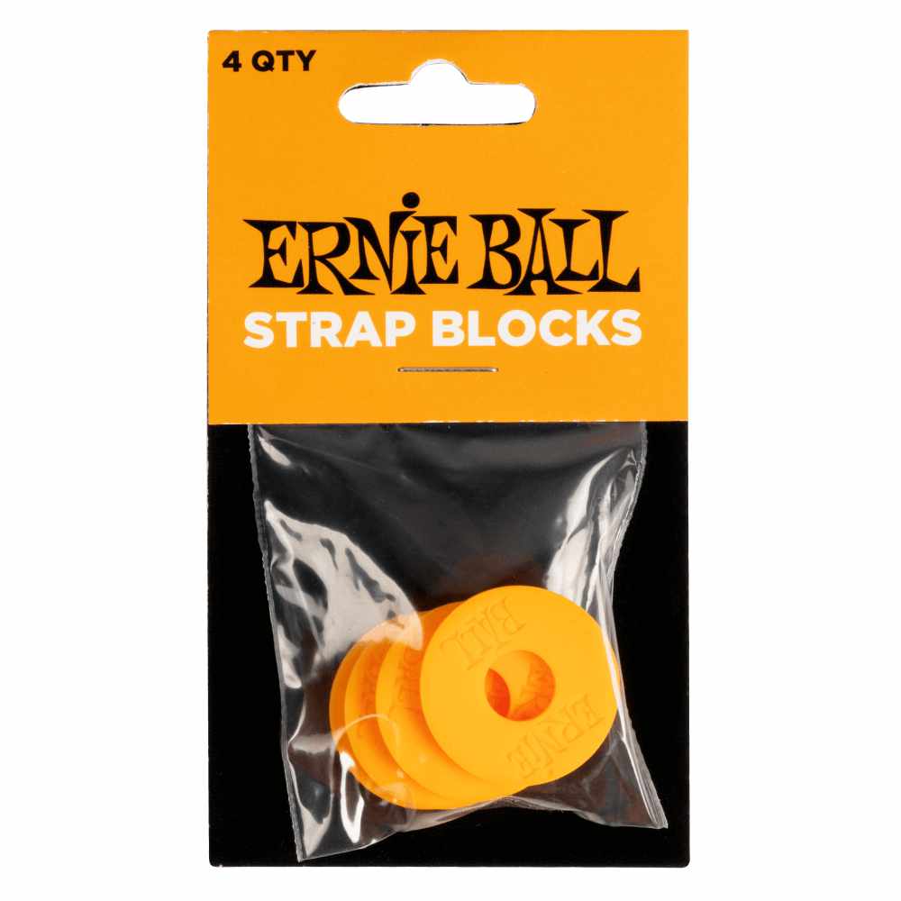 Ernie Ball Strap Blocks - Orange - 4 Pack - Bananas at Large®