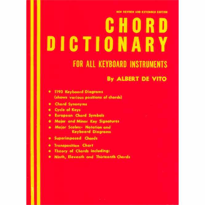 Hal Leonard Chord Dictionary for Keyboard Instruments Reference Book - Bananas at Large®