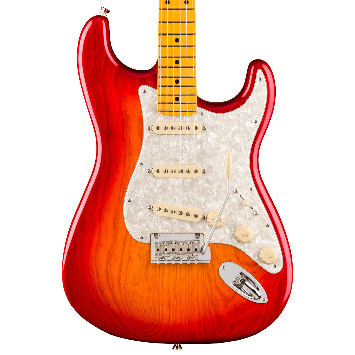 Fender American Professional Stratocaster Electric Guitar - Maple Fingerboard - Aged Cherry Burst