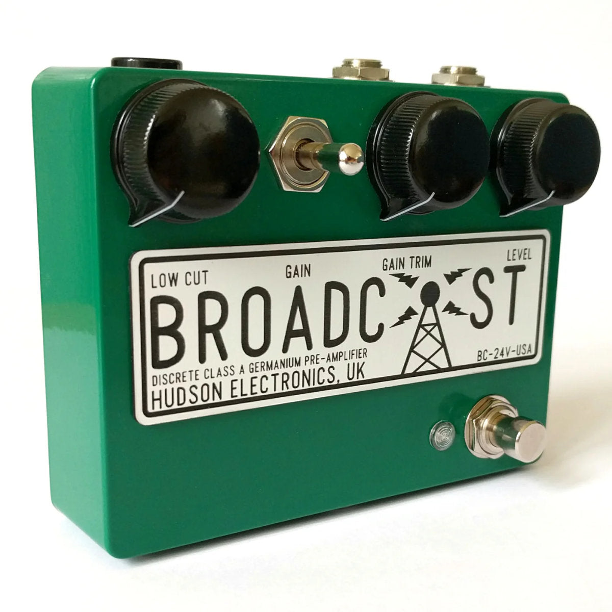 Hudson Electronics Broadcast 24V Discrete Class-A Germanium Pre-Amplifier Pedal - Limited Edition Green