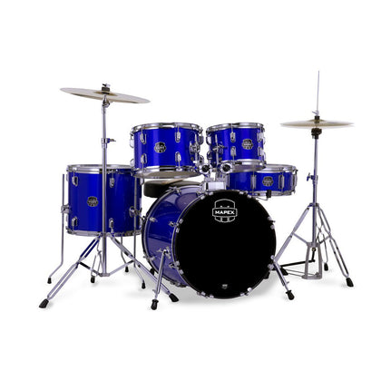 Mapex Comet 5 Piece Complete Drum Set - 18in BD - Indigo Blue