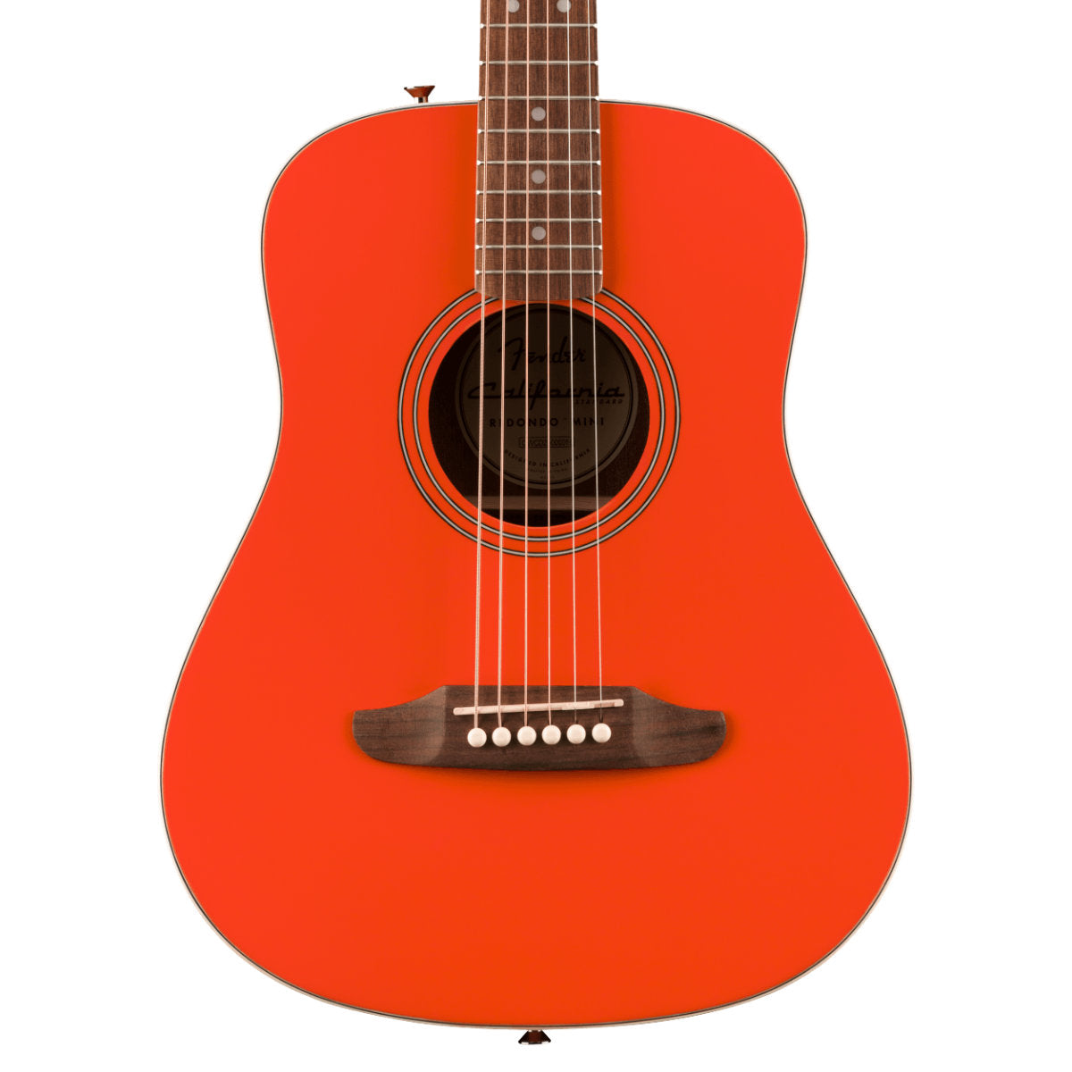 Fender California Standard Redondo Mini Acoustic Guitar w/ Bag - Spruce Top - Fiesta Red