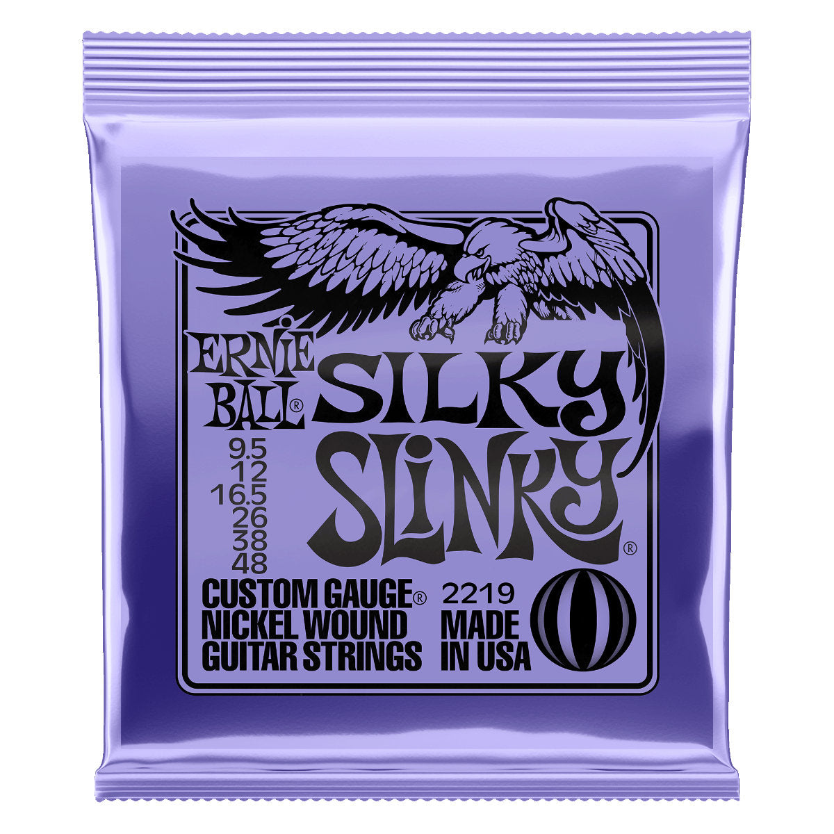 Ernie Ball Silky Slinky Nickel Wound Electric Guitar Strings - 9.5-48 Gauge