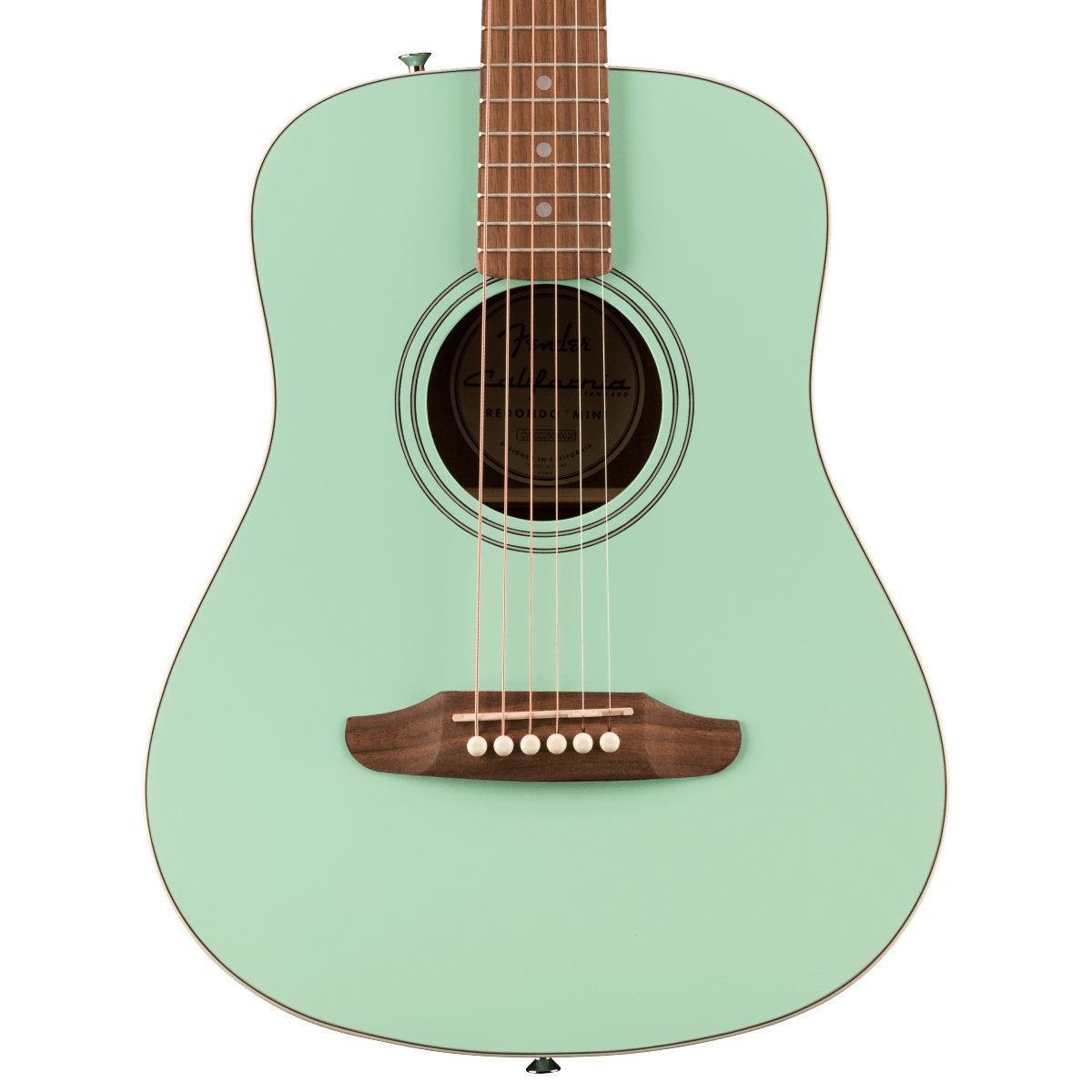 Fender California Standard Redondo Mini Acoustic Guitar w/ Bag - Spruce Top - Surf Green