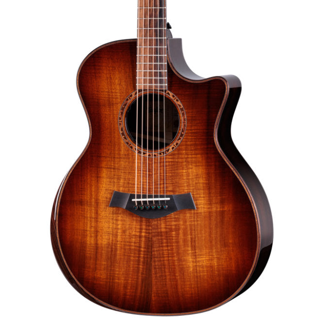 Taylor Custom Shop Limited Edition C24ce B6002 Grand Auditorium Acoustic-Electric Guitar - Figured Hawaiian Koa/Indian Rosewood (Figured Hawaiian Koa Wedge)