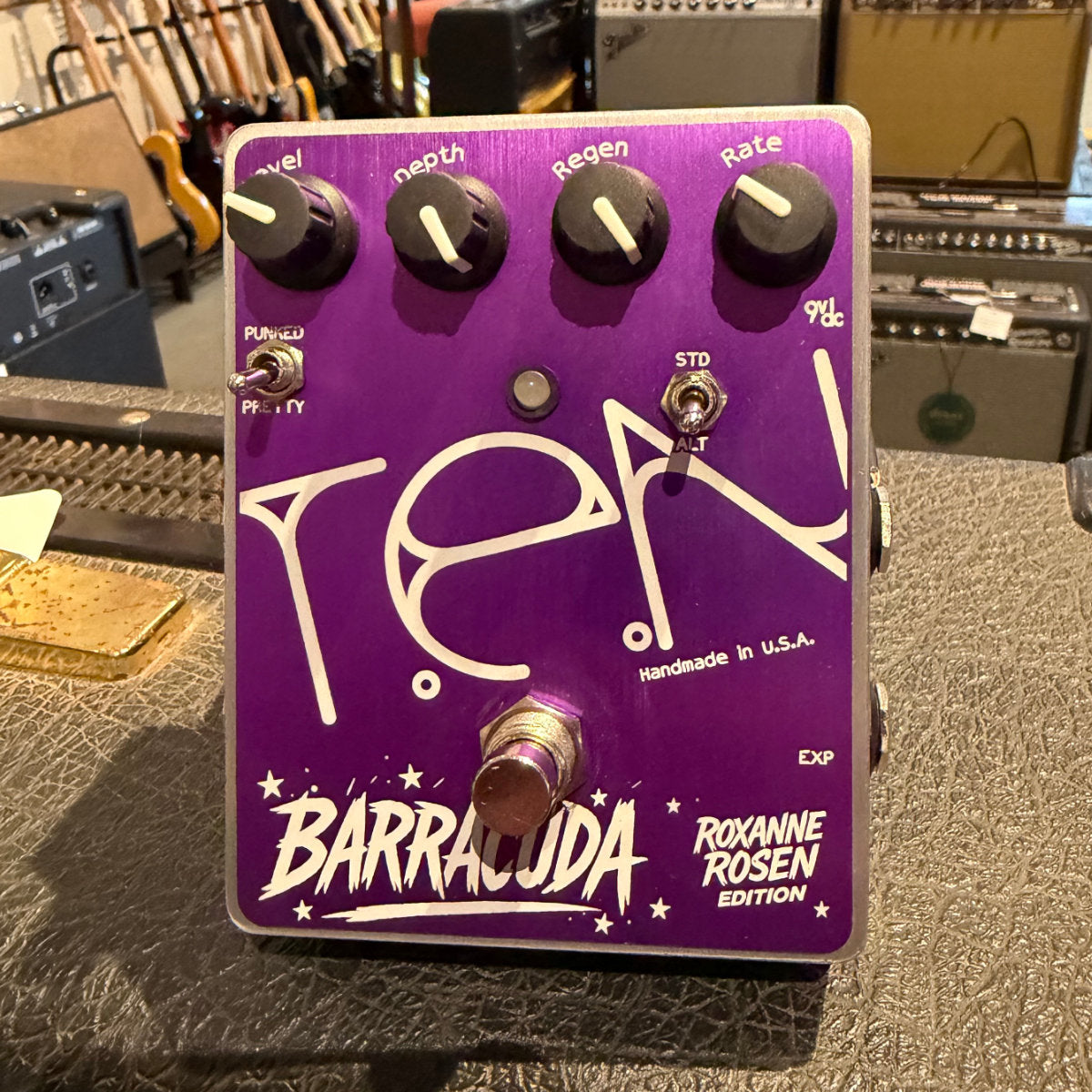Ten Effects Roxanne Rosen Punked Out Pretty Edition Howard Leese Barracuda Analog Flanger Pedal