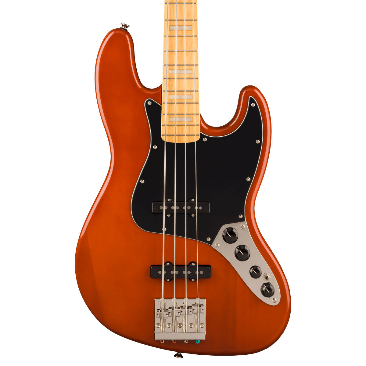 Fender Squier Classic Vibe™ Active '70s Jazz Bass® Electric Bass - Maple Fingerboard - Black Pickguard - Mocha