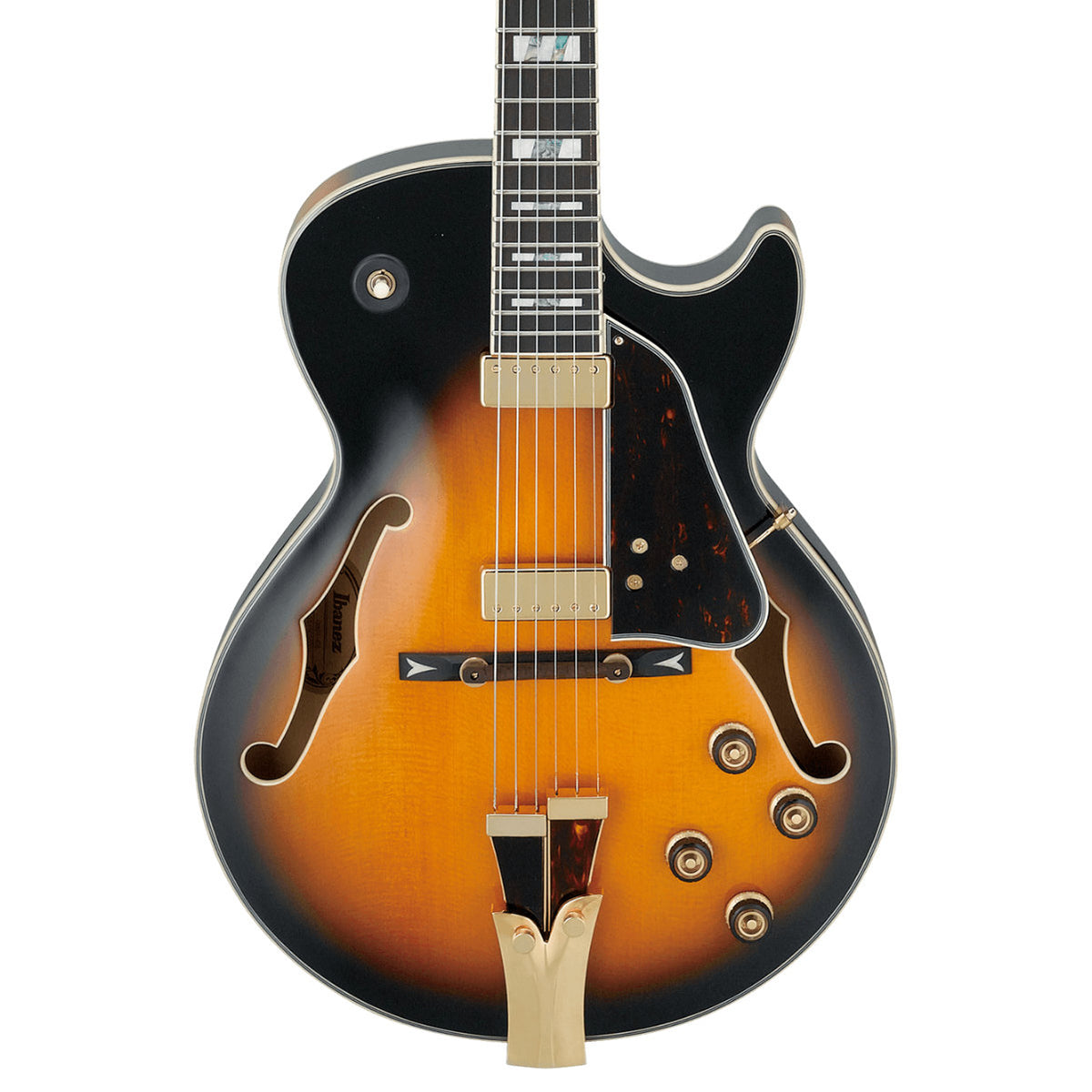 Ibanez GB10SEBS George Benson Signature Model Hollow Body Electric Guitar - Brown Sunburst - Bananas at Large®