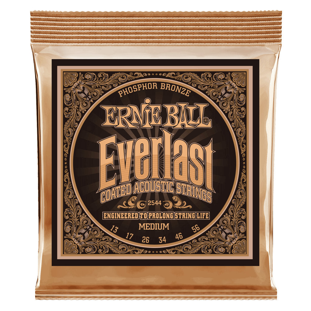 Ernie Ball P02544 Medium Everlast Coated Phosphor Bronze Acoustic Guitar Strings - 13-56 Gauge - Bananas at Large®