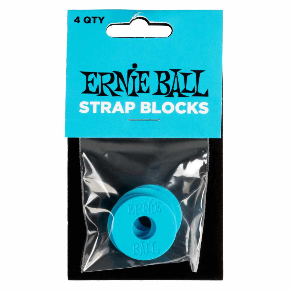 Ernie Ball Strap Blocks - Blue - 4 Pack