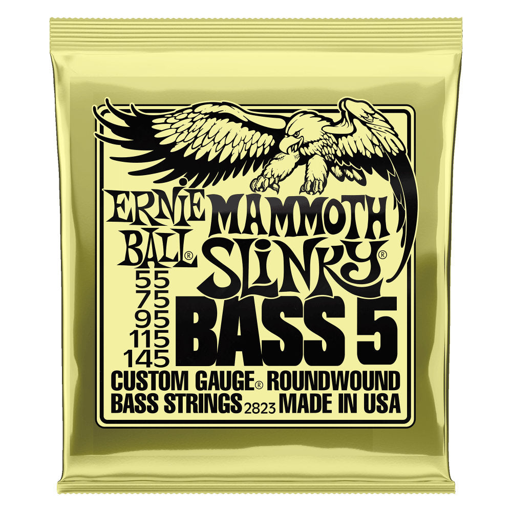Ernie Ball Mammoth Slinky Nickel Wound 5-String Electric Bass Strings - 55-145 Gauge