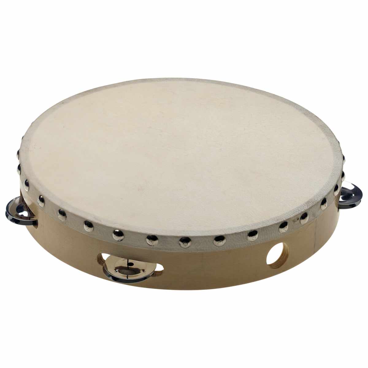 Stagg Pre-Tuned Wooden Tambourine - 10in - 1 Row of Jingles - Bananas at Large®