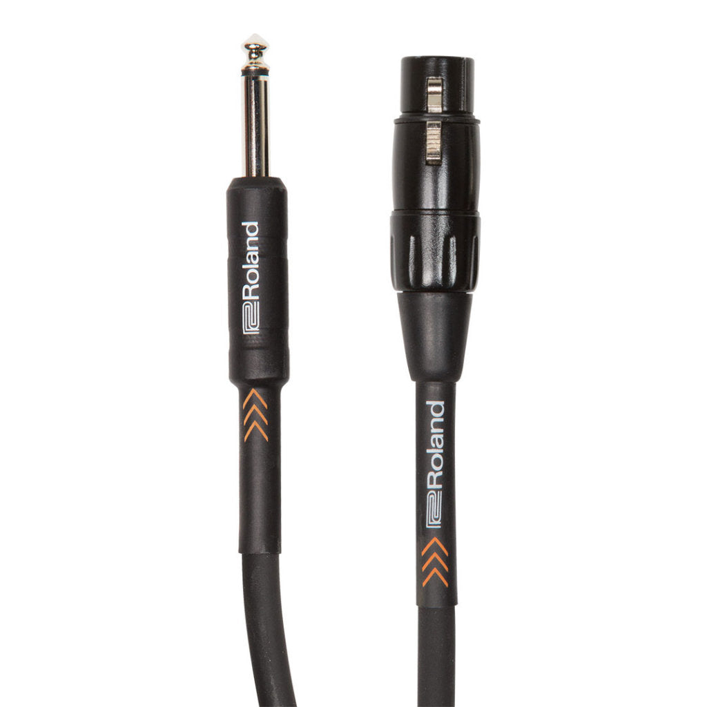 Roland RMC-B20-HIZ Black Series High-Impedance Microphone Cable with XLR to 1/4 in. Connector - 20 ft. - Bananas at Large®