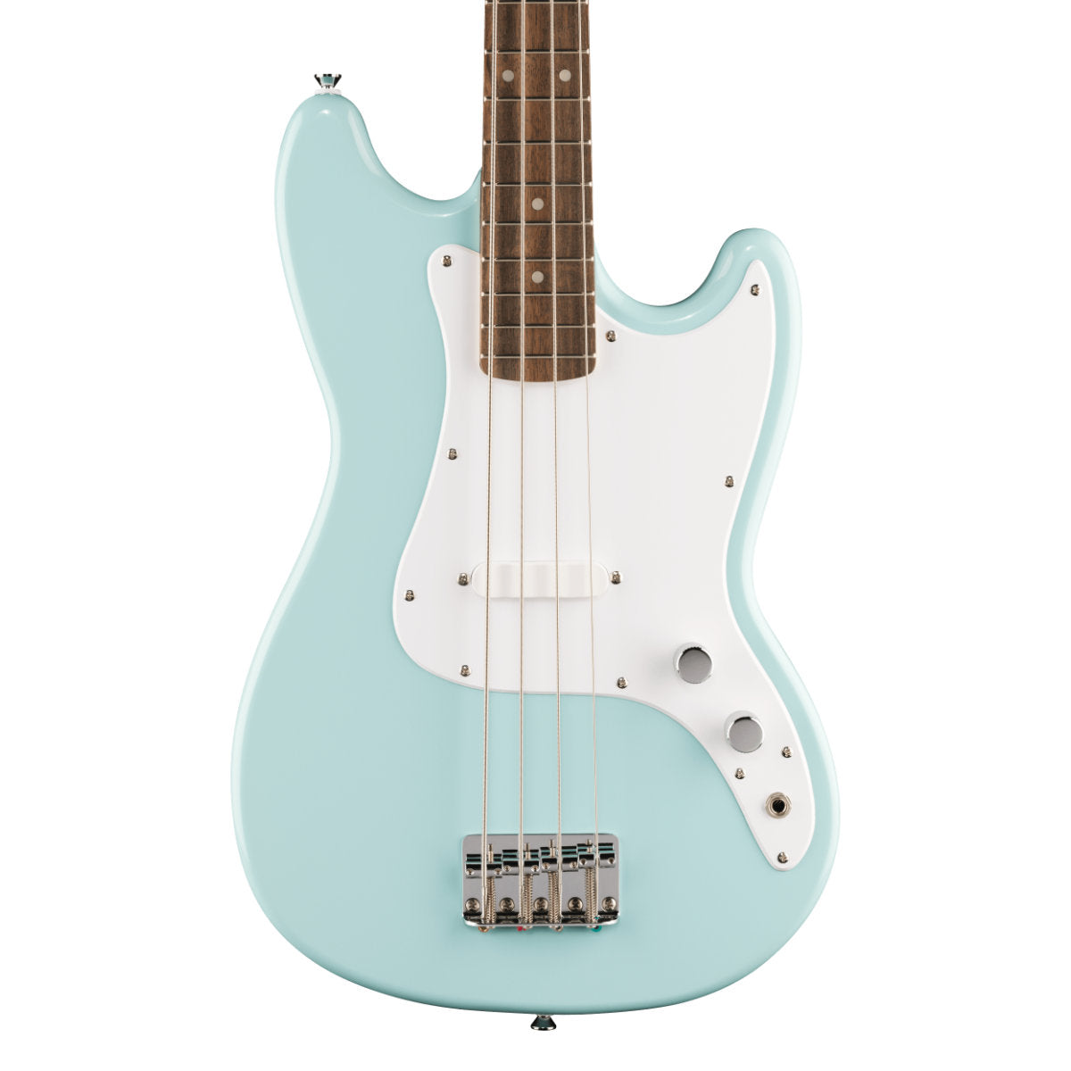 Squier Sonic Bronco Bass - Laurel Fingerboard - White Pickguard - Daphne Blue