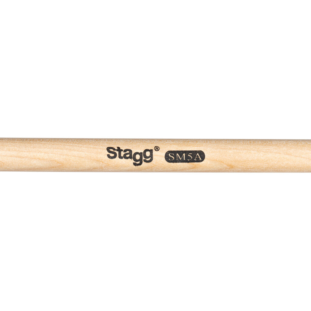 Stagg Maple Drum Sticks - 5A - Wooden Tip - 1 Pair
