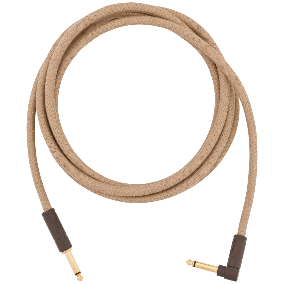 Fender Festival Hemp Instrument Cable - 10 ft. - Straight/Angle - Pure Hemp - Natural