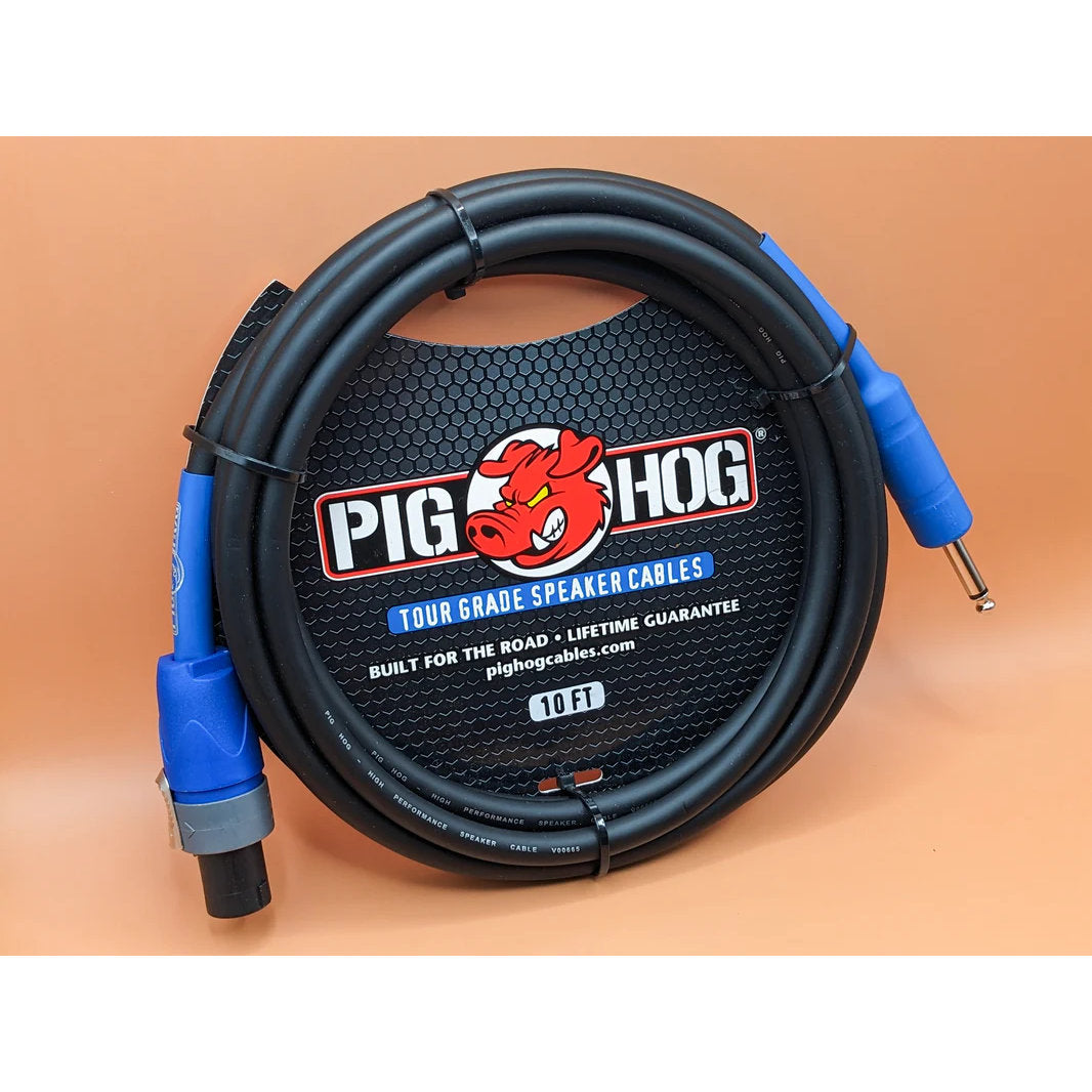 Pig Hog Speaker Cable - Speakon to 1/4 in. - 10 ft.
