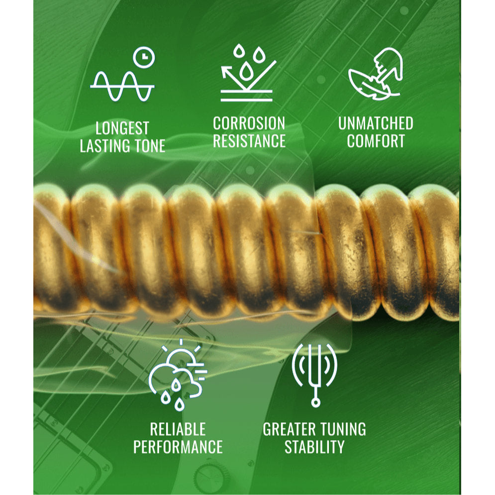 Elixir 80/20 Bronze 4-String Acoustic Long Scale Bass Strings w/ NANOWEB Technology - Light 45-100