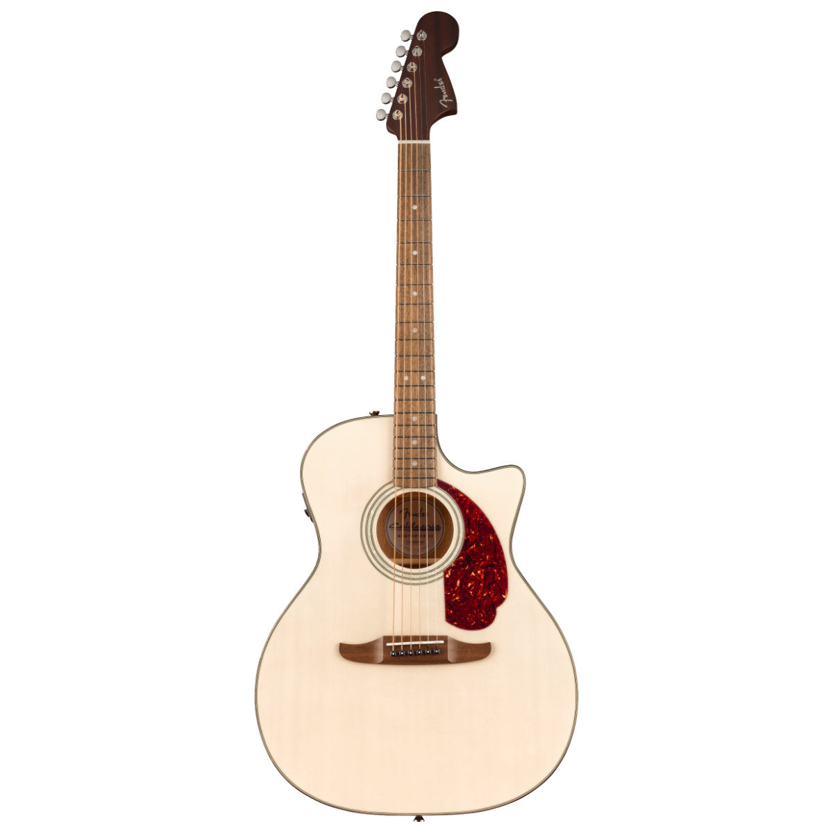 Fender California Deluxe Newporter CE Acoustic-Electric Guitar - Tortoiseshell Pickguard - White Blonde