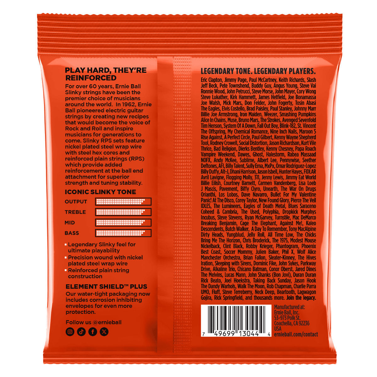 Ernie Ball Skinny Top Heavy Bottom RPS Nickel Wound Electric Guitar Strings - 10-52 Gauge