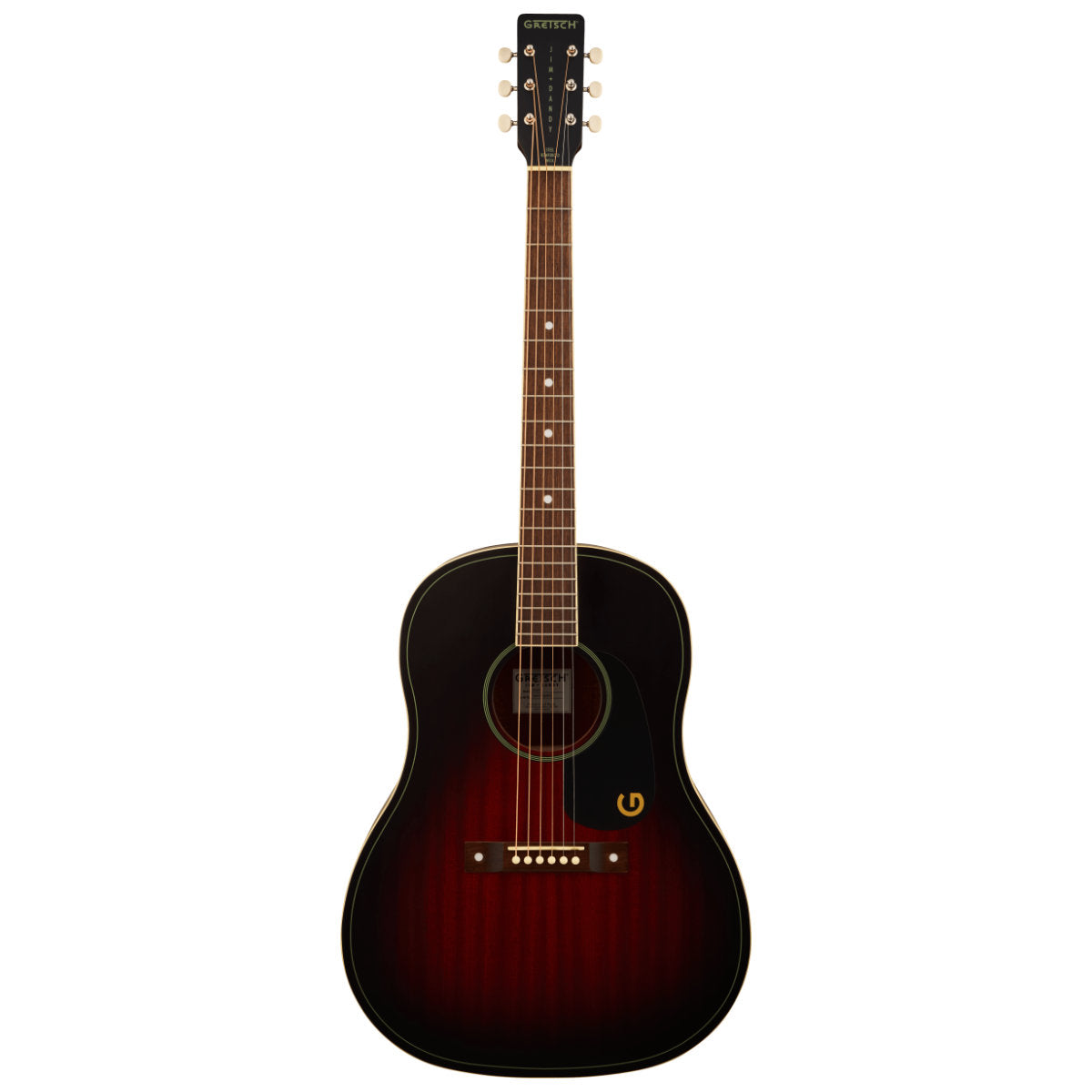 Gretsch Jim Dandy Dreadnought Acoustic Guitar - Walnut Fingerboard - Black Pickguard - Deep Cherry Burst