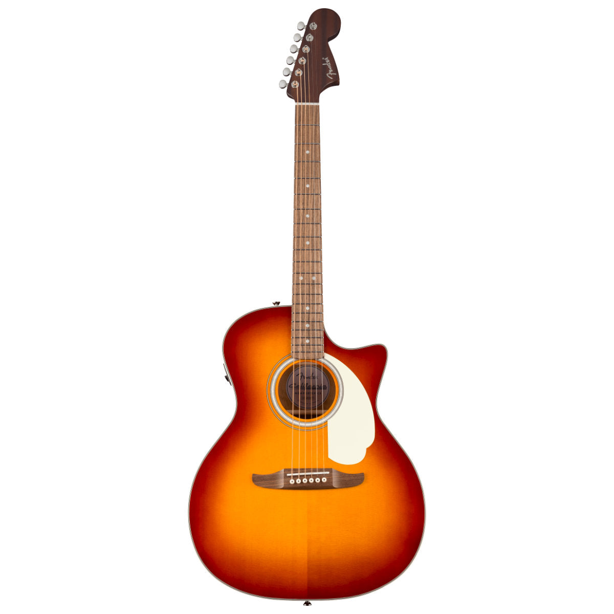 Fender California Deluxe Newporter CE Acoustic-Electric Guitar - Ivory Pickguard