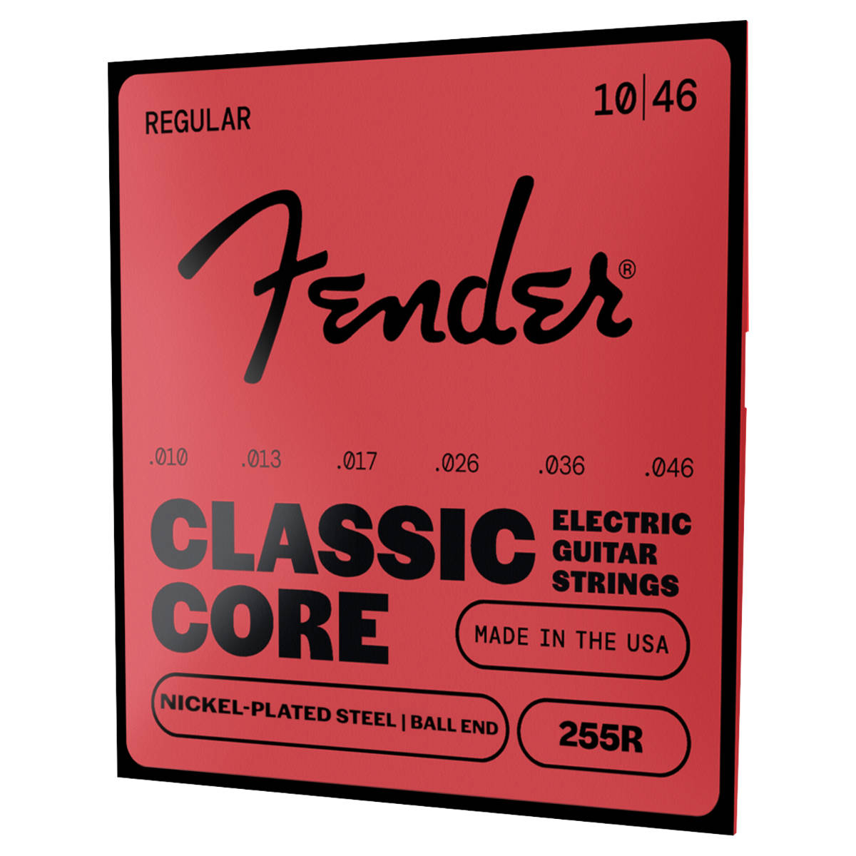 Fender Classic Core 255R Guitar Strings - Nickel-Plated Steel - Ball End - Gauges 010-046