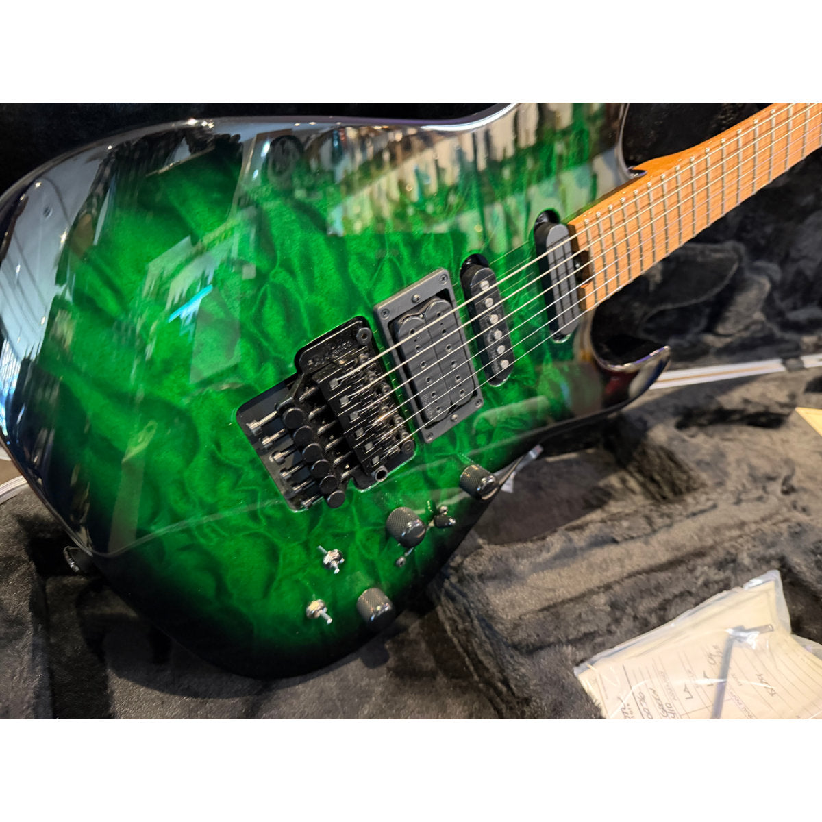 Jackson Custom Shop USA #508 Hand-Selected Bananas At Large Exclusive Special Edition PC1 Electric Guitar - Trans Green Burst