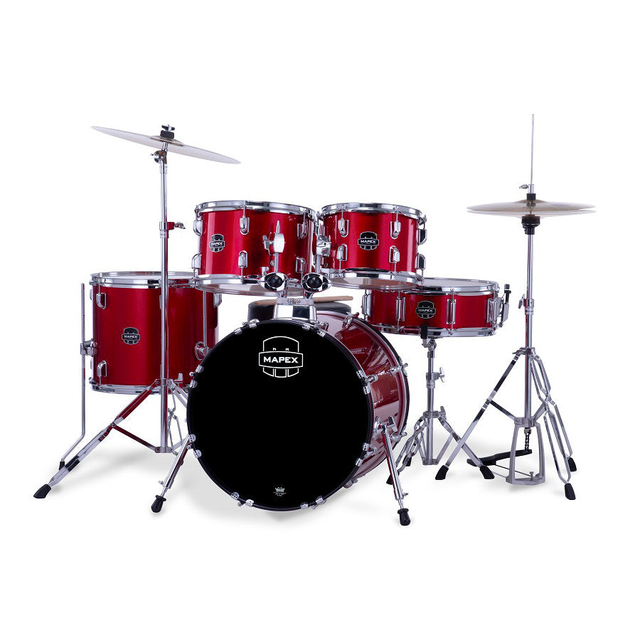 Mapex Comet 5 Piece Complete Drum Set - 18in BD - Infra Red - Bananas at Large®