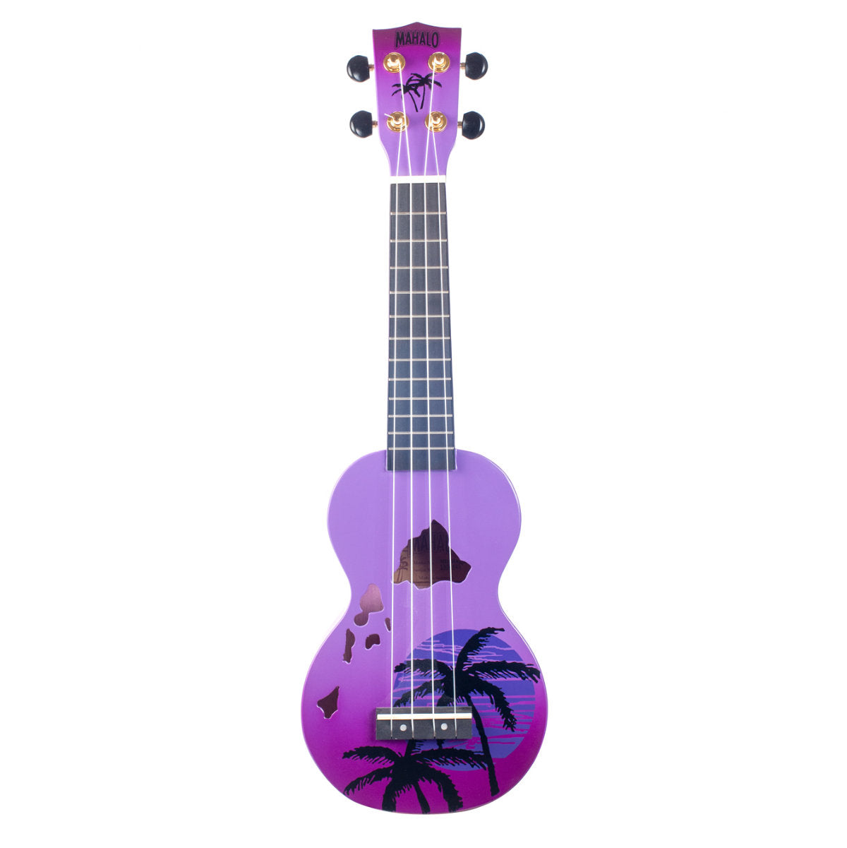 Mahalo MD1-HAPPB Hawaii Soprano Ukulele - Purple Burst