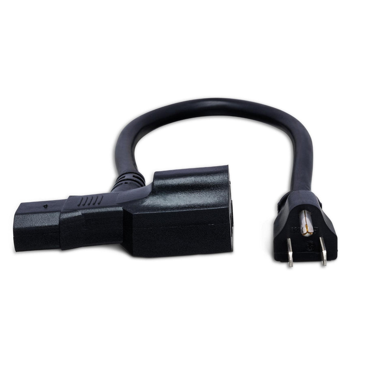 HOSA PWD-402 Power Cord - Piggyback IEC C13 to NEMA 5-15P - 1 ft