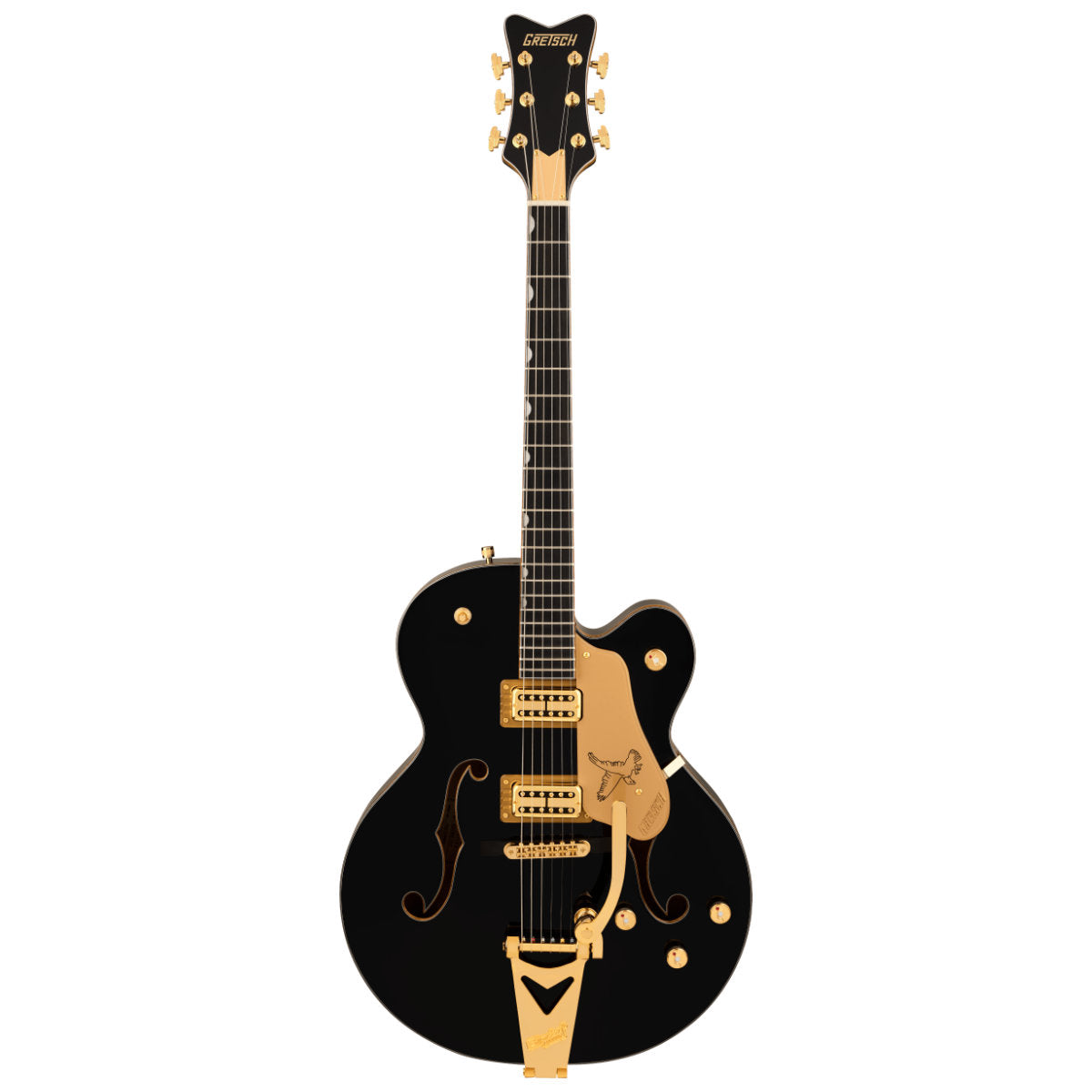 Gretsch Synchromatic™ Falcon™ Hollow Body Single-Cut Electric Guitar w/ Bigsby® - Ebony Fingerboard - Black - Bananas at Large®